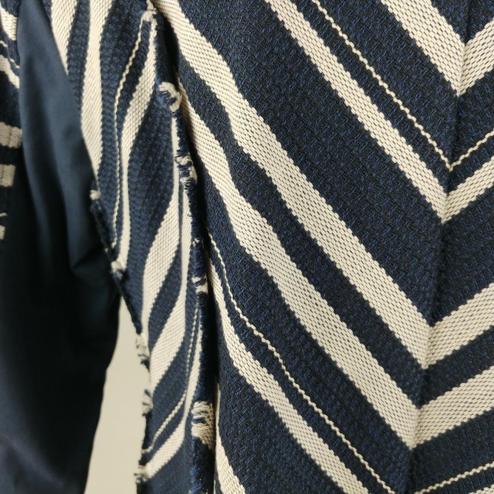 Lane Bryant Navy Blue and White Striped Overpiece Wrap Cardigan Women's Plus‎ 18 - Picture 4 of 4